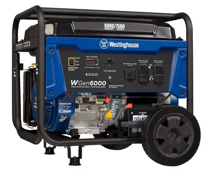 Westinghouse Outdoor Power Equipment WGen6000 Portable Generator