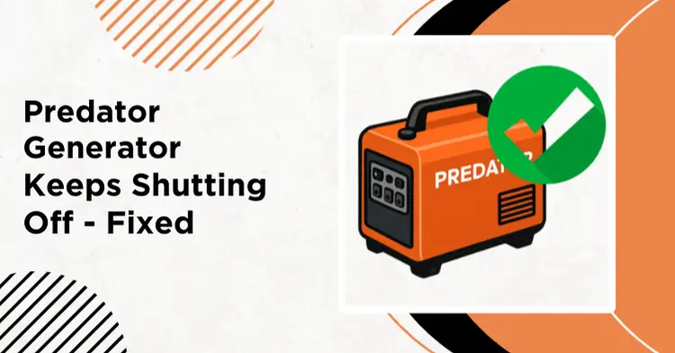 Predator generator keeps shutting off troubleshooting by shutdown timing