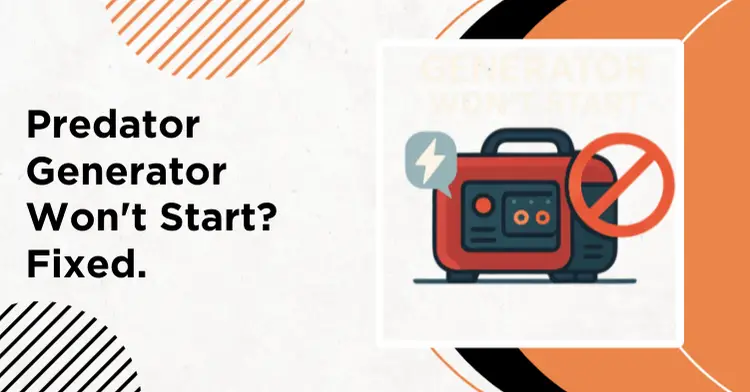 Predator generator won't start troubleshooting