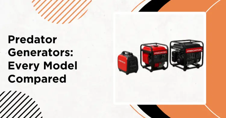Predator generators lineup showing inverter and open-frame models from Harbor Freight