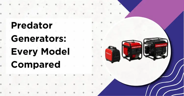 Predator generators lineup showing inverter and open-frame models from Harbor Freight